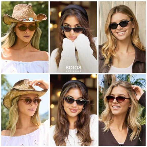 Polarized Oval Sunglasses Lightweight Retro 90s Chic Sunnies main image 5